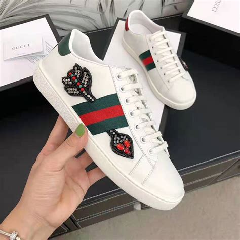 gucci ace embroidered sneaker arrow|Gucci ace sneaker sale.